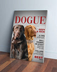 Lienzo personalizado para 2 mascotas 'Dogue'
