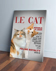 'Le Cat' Personalized 2 Pet Canvas