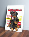'Rolling Bone' Personalized 2 Pet Canvas