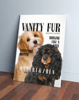 'Vanity Fur' Personalized 2 Pet Canvas