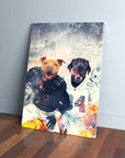 'Oakland Doggos' Personalized 2 Pet Canvas