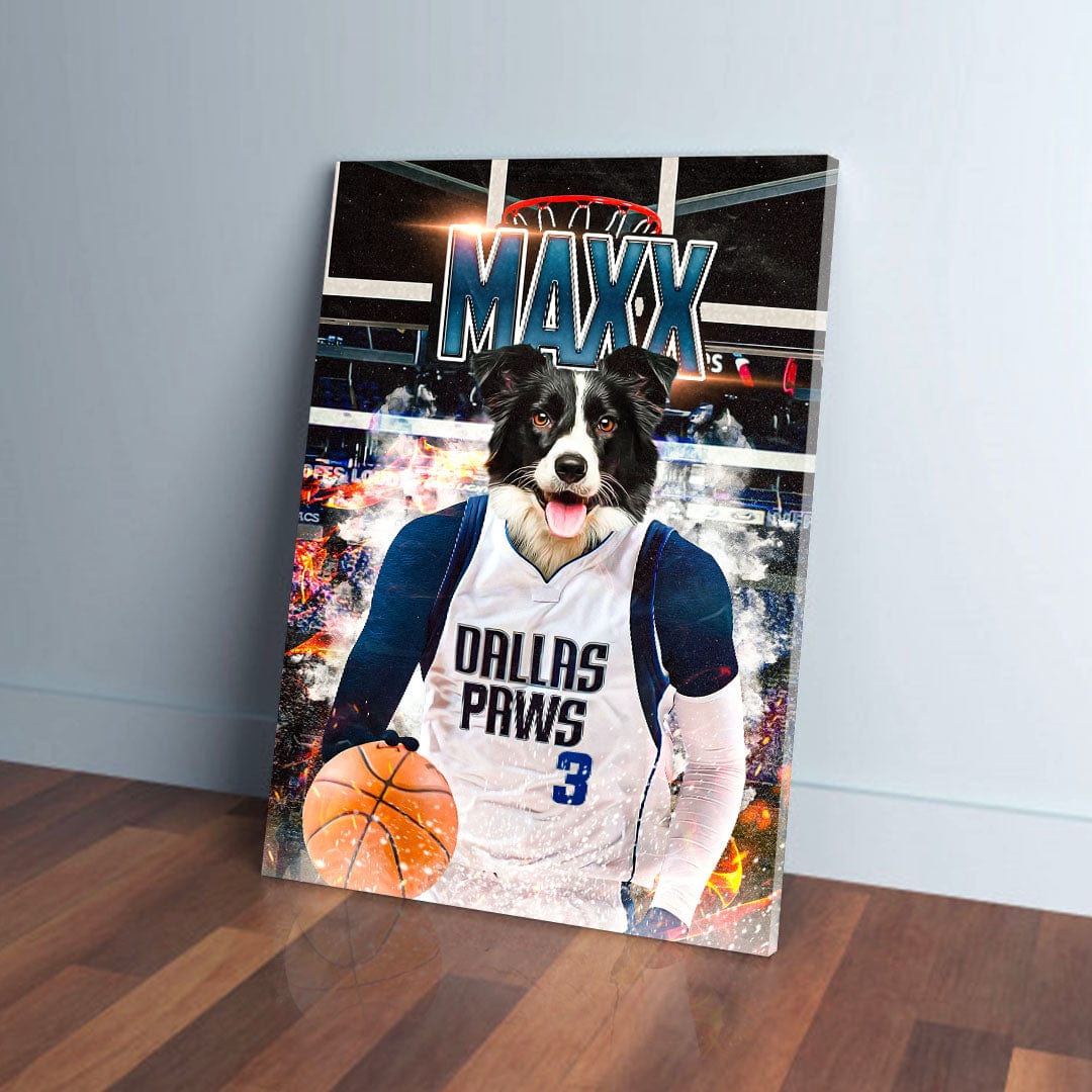 &#39;Dallas Mavericks Doggos&#39; Personalized Pet Canvas