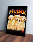 '90's Bootleg  (Fire Orange)' Personalized Pet Canvas