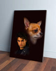 'Majestic Dark Pose' Personalized Pet/Human Canvas