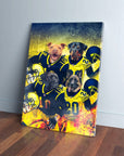 'Michigan Doggos' Personalized 4 Pet Canvas