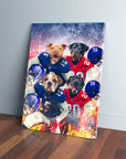 'New York Doggos' Personalized 4 Pet Canvas