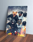'Las Vegas Doggos' Personalized 4 Pet Canvas
