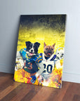 'San Diego Doggos' Personalized 2 Pet Canvas