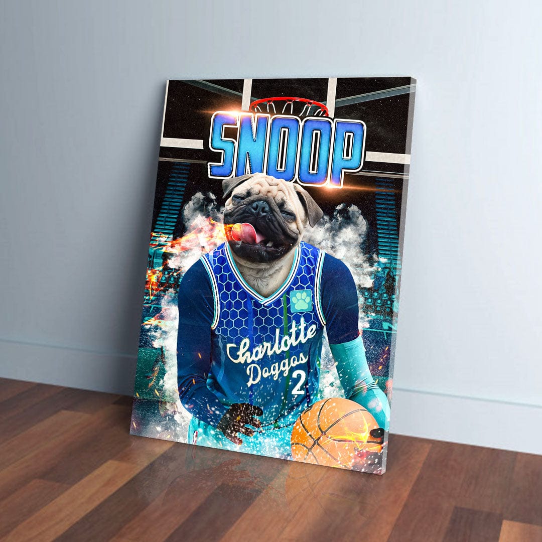 &#39;Charlotte Hornets Doggos&#39; Personalized Pet Canvas