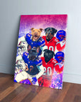 'Buffalo Doggos' Personalized 4 Pet Canvas