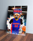 'Dogtroit Pistons' Personalized Pet Canvas