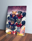 'Houston Doggos' Personalized 4 Pet Canvas