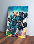 'Jacksonville Doggos' Personalized 4 Pet Canvas