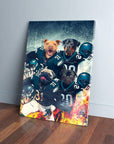 'Philadelphia Doggos' Personalized 4 Pet Canvas