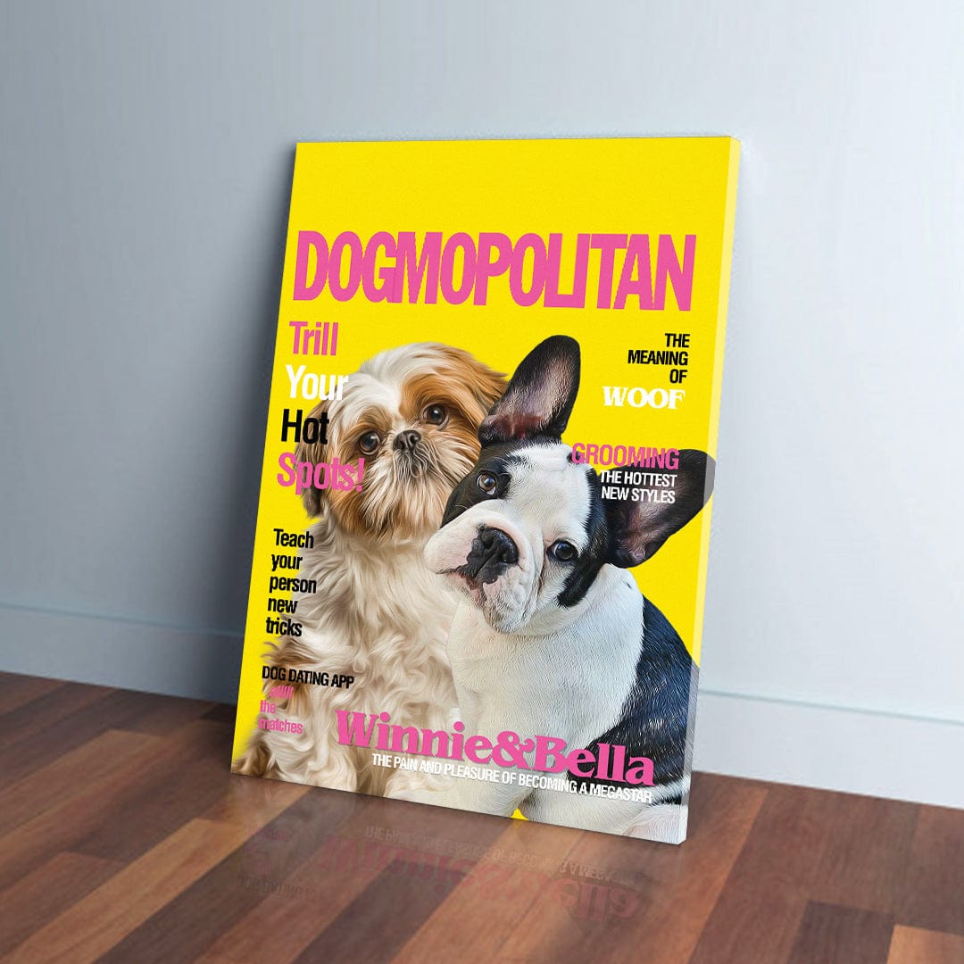 &#39;Dogmopolitan&#39; Personalized 2 Pet Canvas