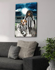'Newcastle United Doggos Football' Personalized 2 Pet Canvas