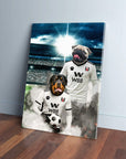 'Fulham Doggos Football' Personalized 2 Pet Canvas