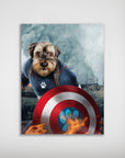 'Captain Doggmerica' Personalized Dog Mini Portrait