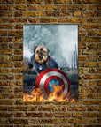 'Captain Doggmerica' Personalized Dog Mini Portrait