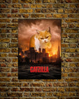 'Catzilla' Personalized Pet Mini Portrait