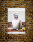 'The Chef' Personalized Dog Mini Portrait