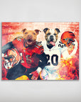 'Cincinnati Doggos' Personalized 2 Pet Mini Portrait