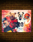 'Cincinnati Doggos' Personalized 2 Pet Mini Portrait