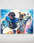 'Detroit Doggos' Personalized 2 Pet Mini Portrait