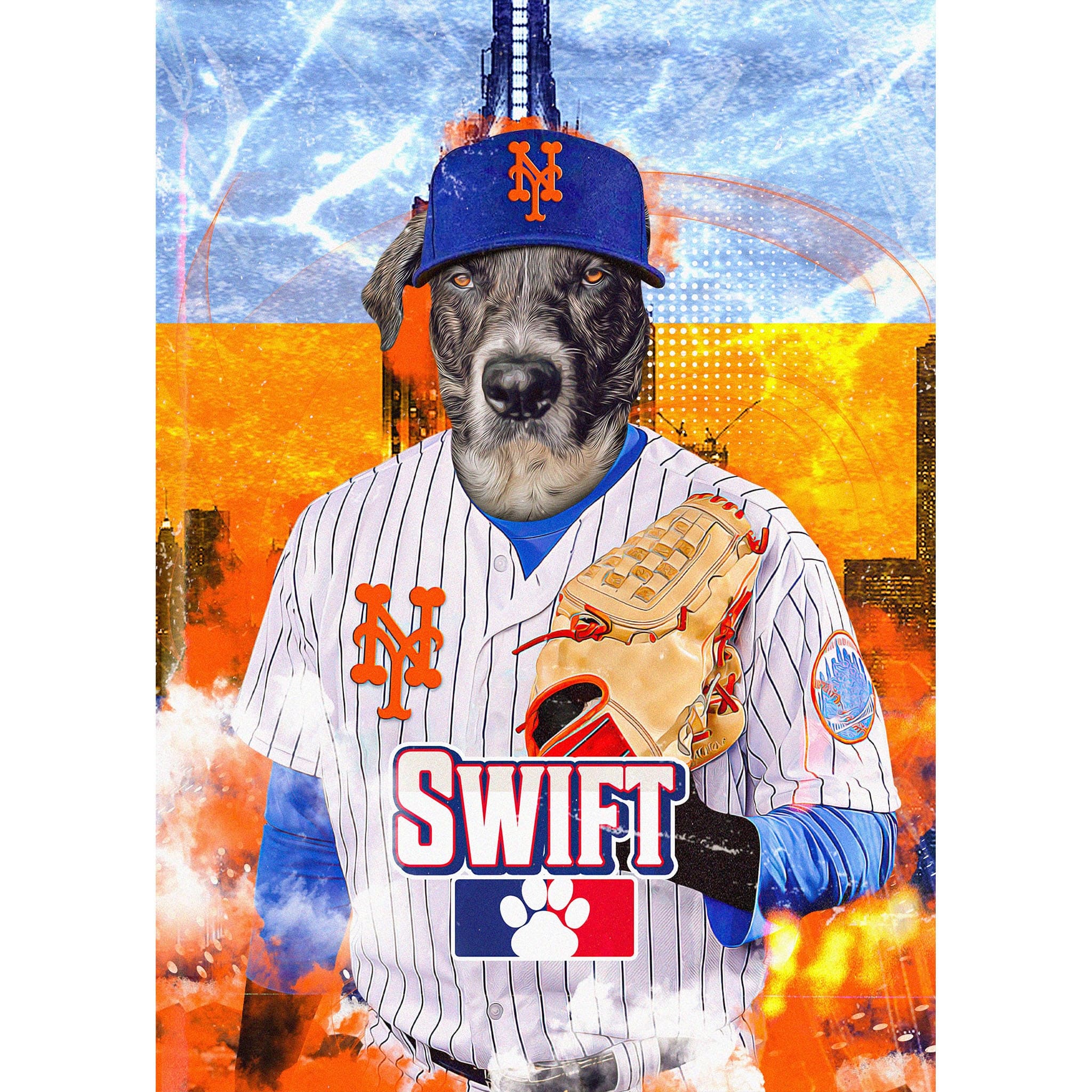 &#39;New York Mets Doggos&#39; Digital Portrait