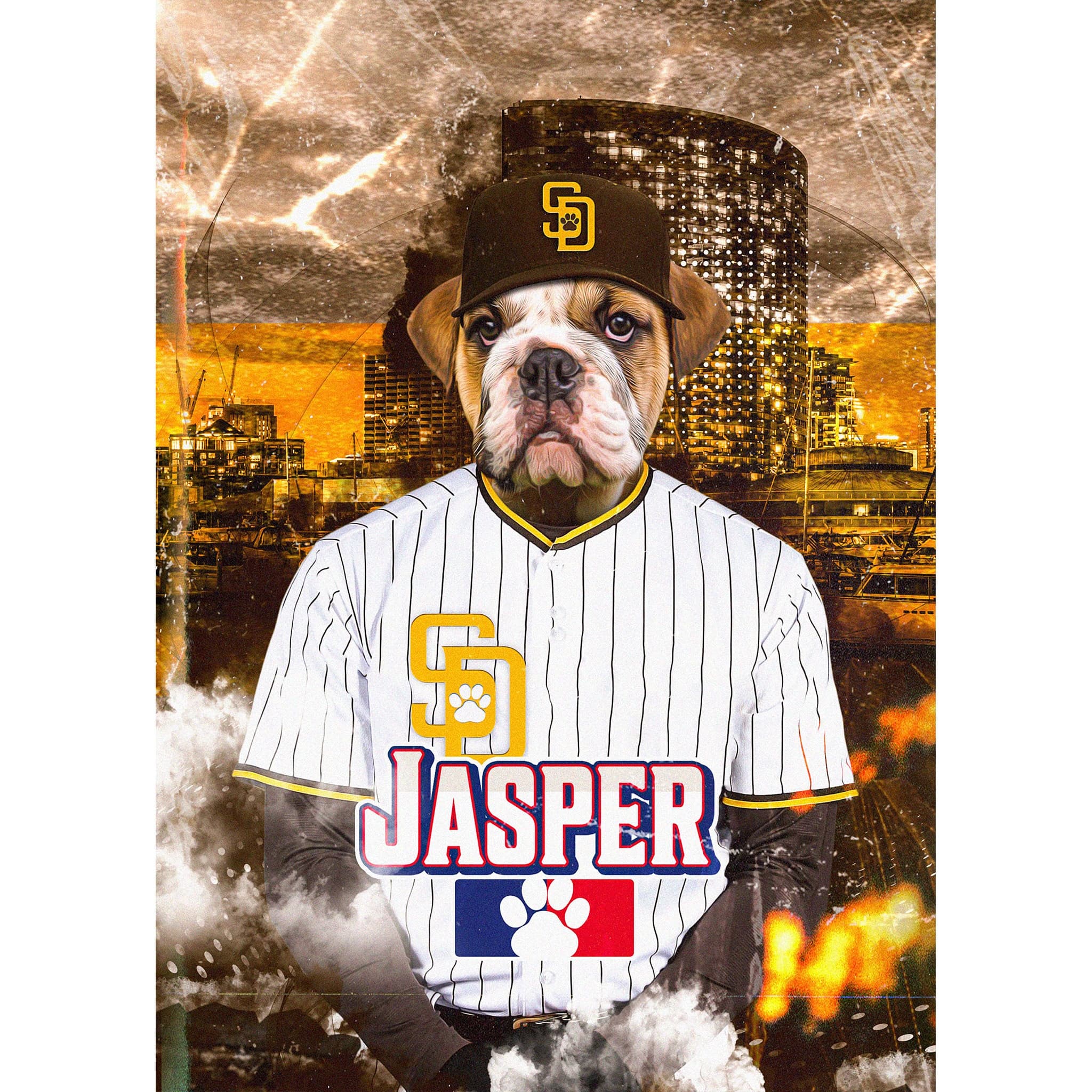 &#39;San Doggo Padres&#39; Digital Portrait