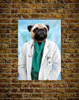 'The Doctor' Personalized Dog Mini Portrait