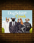 'DogSchitt's Creek' Personalized 4 Pet Mini Portrait