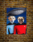 'Doggo-Trek' Personalized 2 Pet Mini Portrait