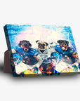 'Detroit Doggos' Personalized 3 Pet Standing Canvas