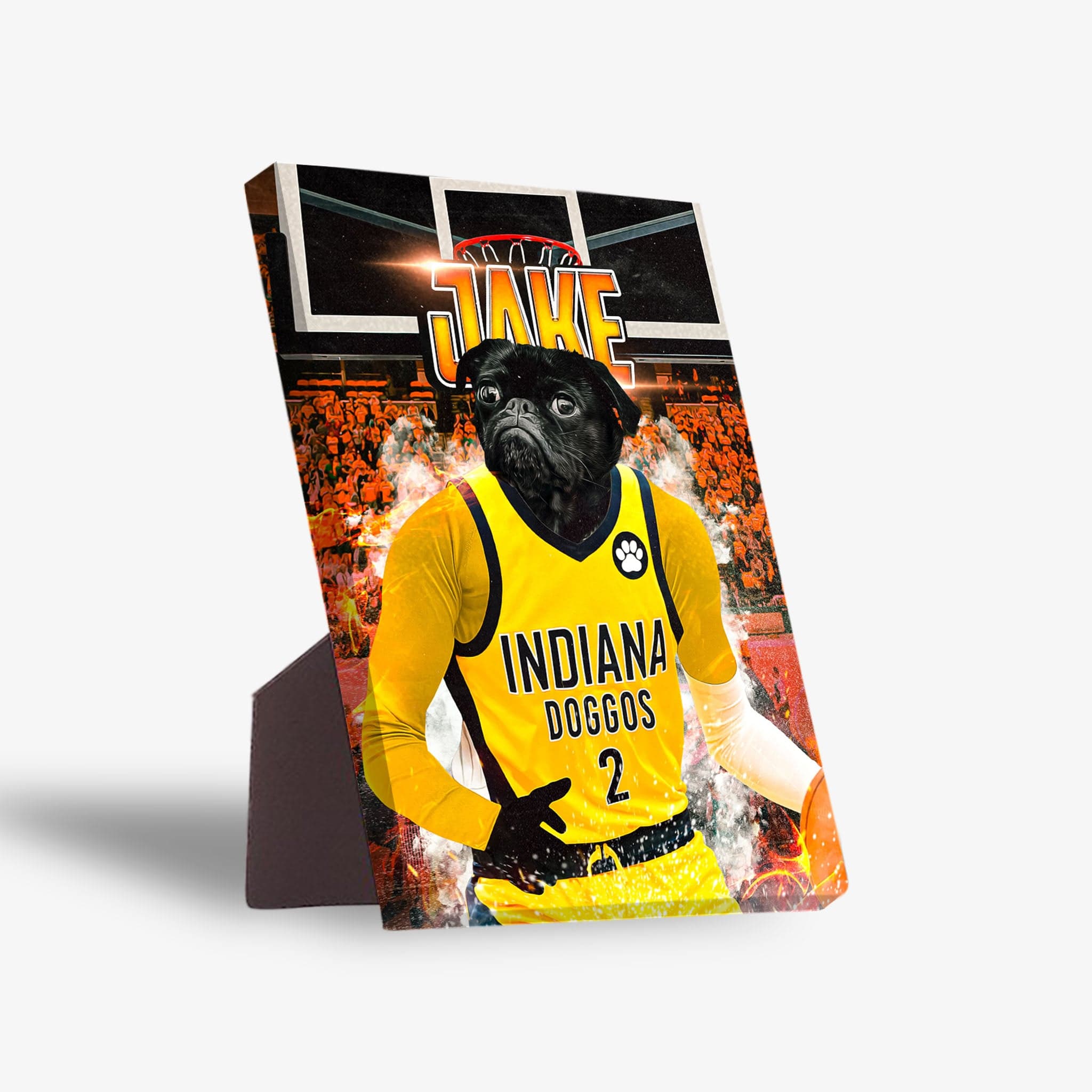 &#39;Indiana Pacers Doggos&#39; Personalized Pet Standing Canvas