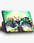 'New York Jet-Doggos' Personalized 3 Pet Standing Canvas