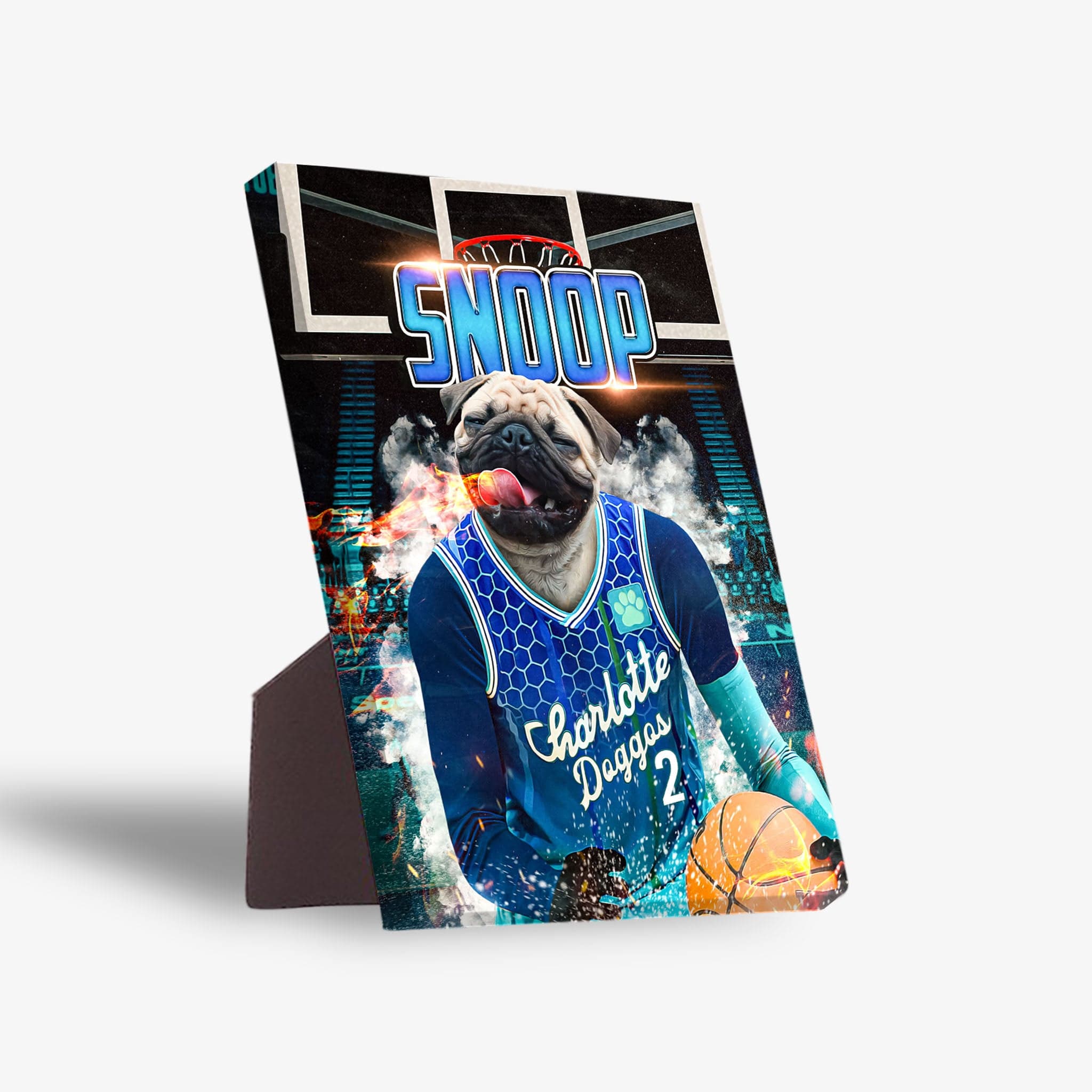 &#39;Charlotte Hornets Doggos&#39; Personalized Pet Standing Canvas