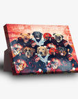 'Cleveland Doggos' Personalized 6 Pet Standing Canvas