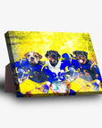 'Los Angeles Doggos' Personalized 3 Pet Standing Canvas