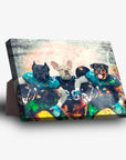 'Jacksonville Doggos' Personalized 3 Pet Standing Canvas