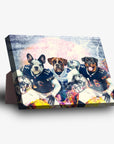 'Dallas Doggos' Personalized 3 Pet Standing Canvas