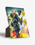 'Green Bay Doggos' Personalized 4 Pet Standing Canvas