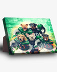 'New York Jet-Doggos' Personalized 5 Pet Standing Canvas