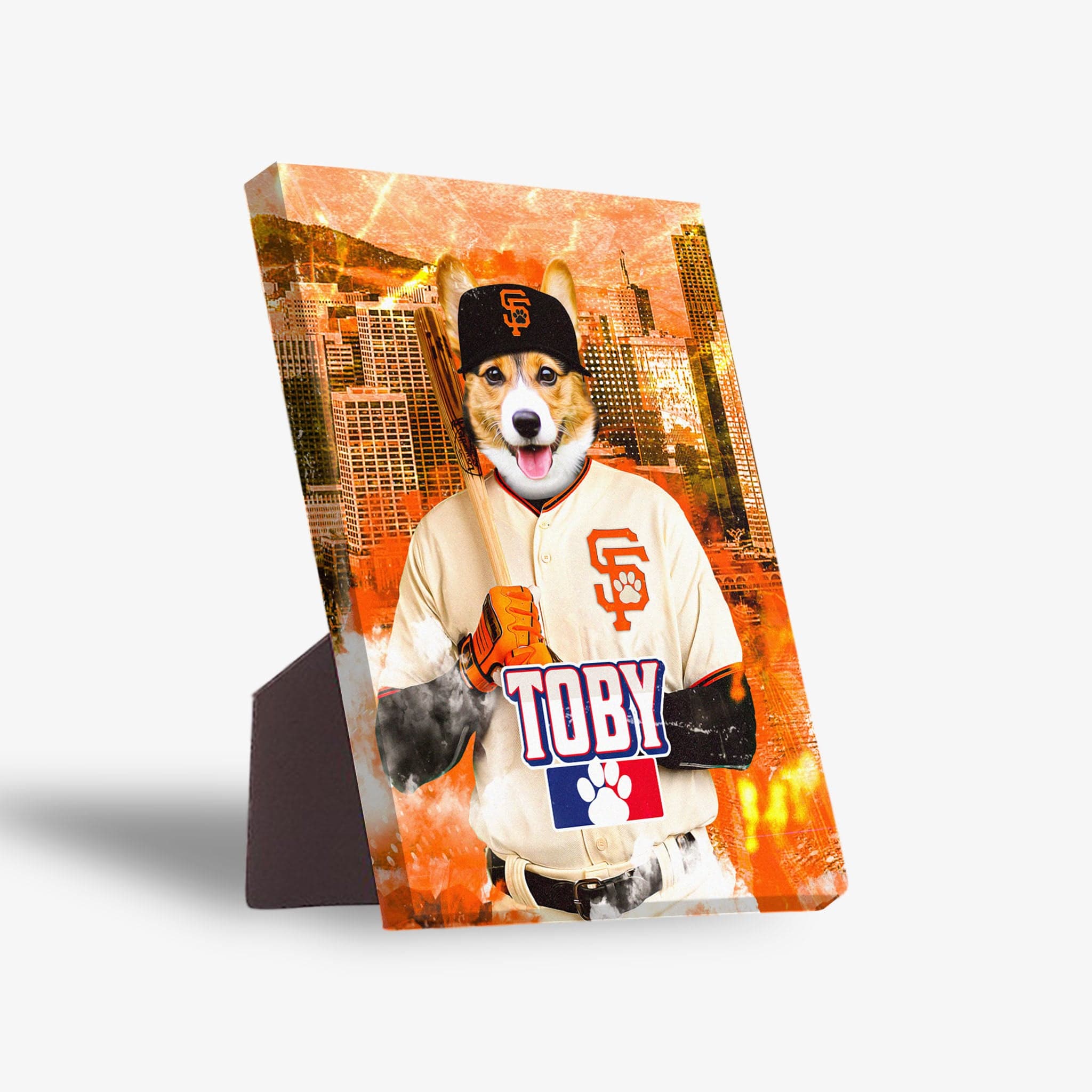 &#39;San Franpawsco Giants&#39; Personalized Pet Standing Canvas