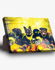 'Michigan Doggos' Personalized 3 Pet Standing Canvas