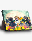 'Green Bay Doggos' Personalized 3 Pet Standing Canvas