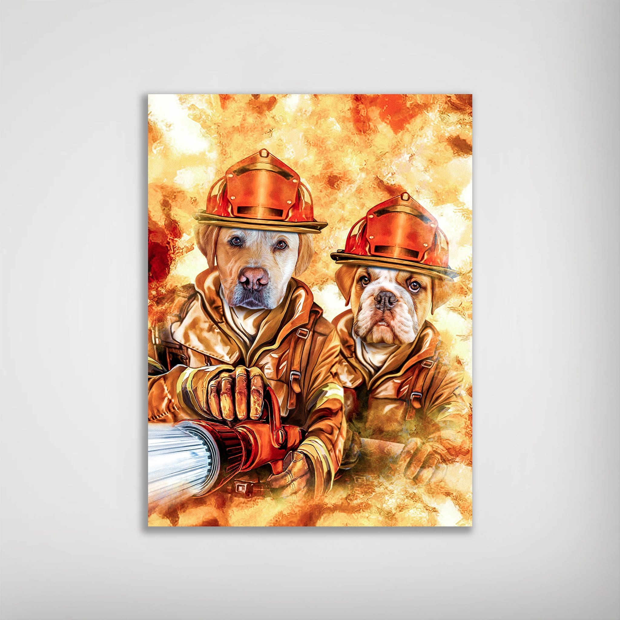 &#39;The Firefighters&#39; Personalized 2 Pet Mini Portrait