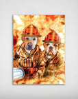 'The Firefighters' Personalized 2 Pet Mini Portrait