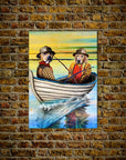 'The Fishermen' Personalized 2 Pet Mini Portrait