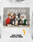 Sudadera con capucha personalizada para 3 mascotas 'Furends'